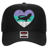 Bearded Dragon Gift High Crown Mesh Back Trucker Hat