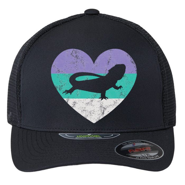 Bearded Dragon Gift Flexfit Unipanel Trucker Cap