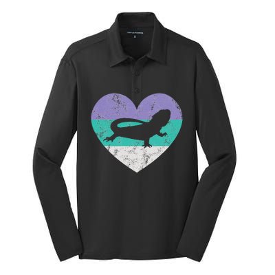 Bearded Dragon Gift Silk Touch Performance Long Sleeve Polo