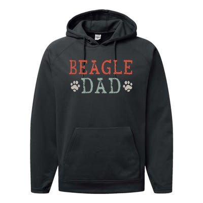 Beagle Dad Gift Performance Fleece Hoodie