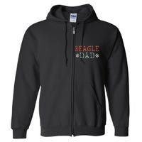 Beagle Dad Gift Full Zip Hoodie