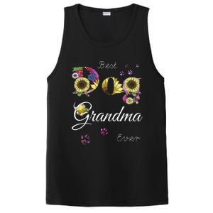 Best Dog Grandma Ever Sunflower Floral Dog Lover Mothers Day PosiCharge Competitor Tank