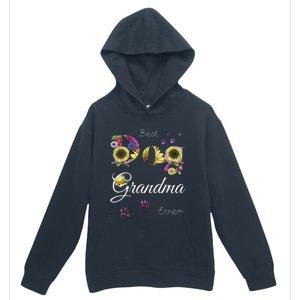 Best Dog Grandma Ever Sunflower Floral Dog Lover Mothers Day Urban Pullover Hoodie