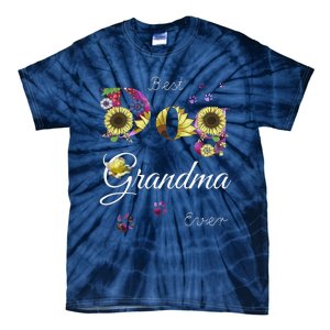 Best Dog Grandma Ever Sunflower Floral Dog Lover Mothers Day Tie-Dye T-Shirt