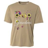 Best Dog Grandma Ever Sunflower Floral Dog Lover Mothers Day Cooling Performance Crew T-Shirt