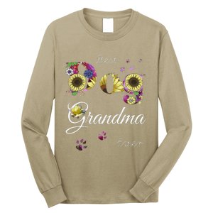 Best Dog Grandma Ever Sunflower Floral Dog Lover Mothers Day Long Sleeve Shirt