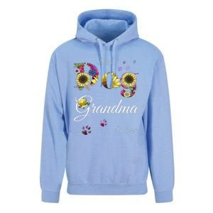 Best Dog Grandma Ever Sunflower Floral Dog Lover Mothers Day Unisex Surf Hoodie