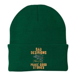 Bad Decisions Good Stories Four Wheeler Quad Offroading Sxs Knit Cap Winter Beanie