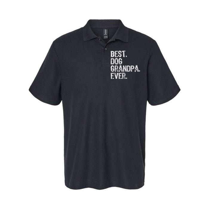 Best Dog Grandpa Ever Funny Cool Softstyle Adult Sport Polo