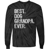 Best Dog Grandpa Ever Funny Cool Tie-Dye Long Sleeve Shirt