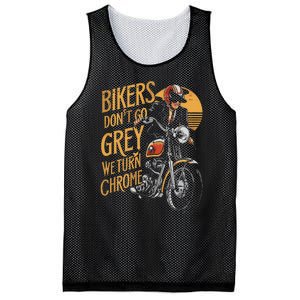 Bikers DonT Go Grey We Turn Chrome Motorcycle Bike Lover Mesh Reversible Basketball Jersey Tank