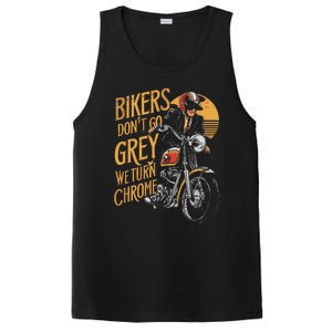 Bikers DonT Go Grey We Turn Chrome Motorcycle Bike Lover PosiCharge Competitor Tank