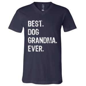 Best Dog Grandma Ever Cute Funny V-Neck T-Shirt