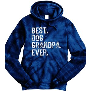 Best Dog Grandpa Ever Funny Cool Tie Dye Hoodie