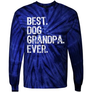 Best Dog Grandpa Ever Funny Cool Tie-Dye Long Sleeve Shirt