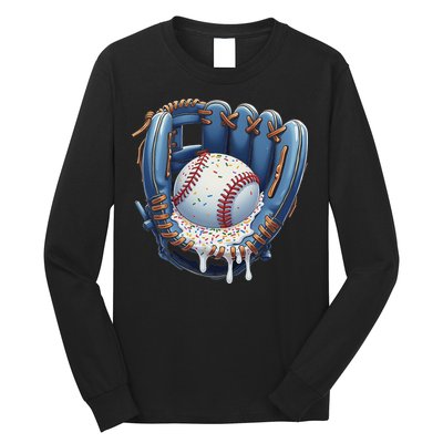 Baseball Drip Glove Ice Cream Drip Sports Long Sleeve Shirt
