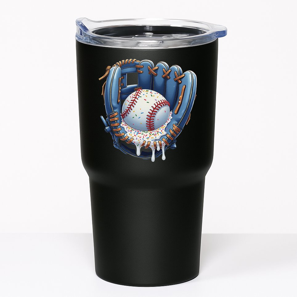Baseball Drip Glove Ice Cream Drip Sports Tumbler
