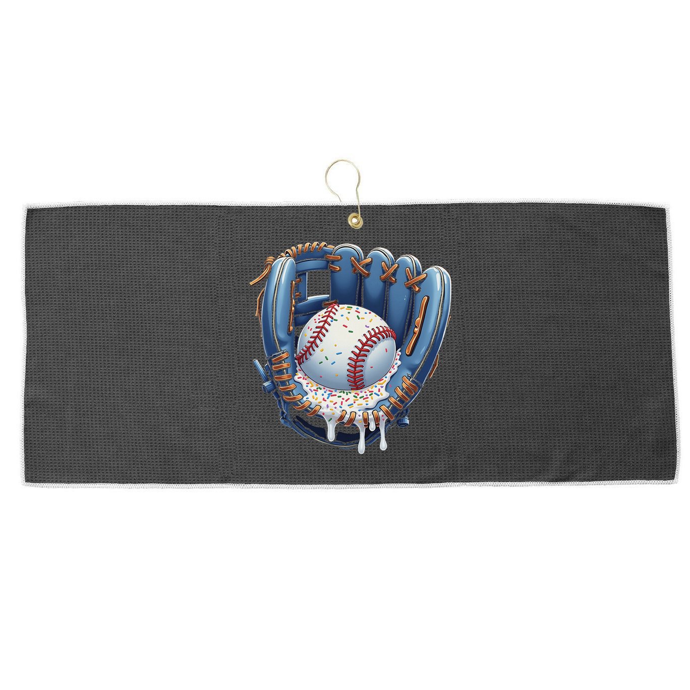 Baseball Drip Glove Ice Cream Drip Sports Large Microfiber Waffle Golf Towel