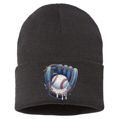Baseball Drip Glove Ice Cream Drip Sports Sustainable Knit Beanie