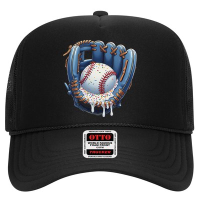 Baseball Drip Glove Ice Cream Drip Sports Trucker Hat