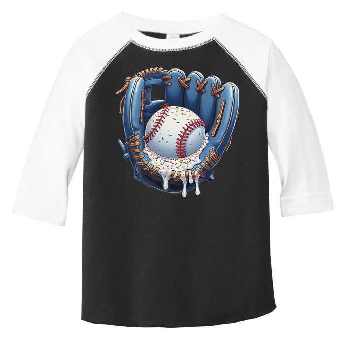 Baseball Drip Glove Ice Cream Drip Sports Toddler Fine Jersey T-Shirt