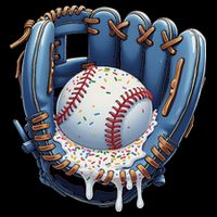 Baseball Drip Glove Ice Cream Drip Sports Kids T-Shirt