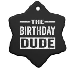 Birthday Dude Graphic Novelty Ceramic Star Ornament