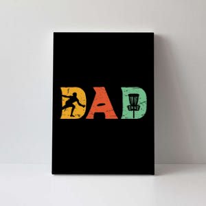 Best Disc Golf Dad Retro Fathers Day For Dad Sports Canvas