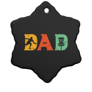 Best Disc Golf Dad Retro Fathers Day For Dad Sports Ceramic Star Ornament