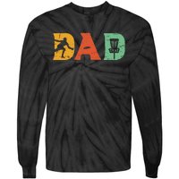 Best Disc Golf Dad Retro Fathers Day For Dad Sports Tie-Dye Long Sleeve Shirt