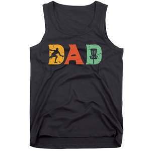 Best Disc Golf Dad Retro Fathers Day For Dad Sports Tank Top