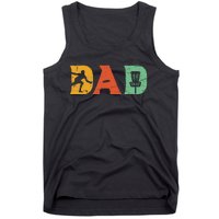 Best Disc Golf Dad Retro Fathers Day For Dad Sports Tank Top