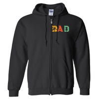 Best Disc Golf Dad Retro Fathers Day For Dad Sports Full Zip Hoodie