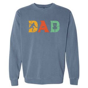 Best Disc Golf Dad Retro Fathers Day For Dad Sports Garment-Dyed Sweatshirt