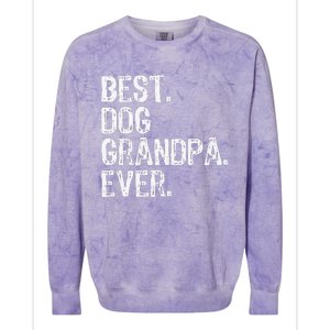 Best Dog Grandpa Ever Funny Cool Colorblast Crewneck Sweatshirt