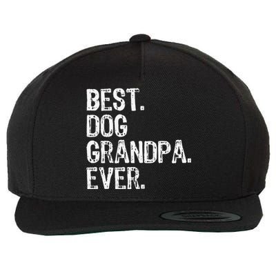 Best Dog Grandpa Ever Funny Cool Wool Snapback Cap