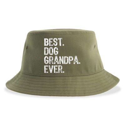 Best Dog Grandpa Ever Funny Cool Sustainable Bucket Hat