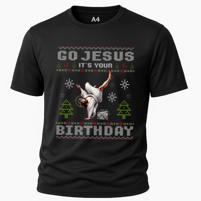 Break Dance Go Jesus It's Your Birthday Merry Christmas Day  Performance Shirt