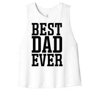 Best Dad Gift Women's Racerback Cropped Tank