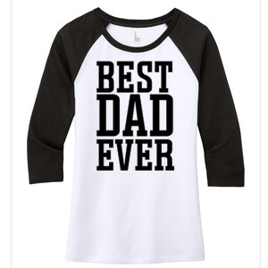 Best Dad Gift Women's Tri-Blend 3/4-Sleeve Raglan Shirt