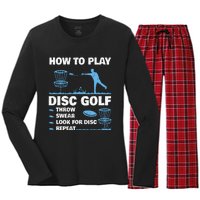 Best Disc Golf For  Disc Golf Tournament Player Women's Long Sleeve Flannel Pajama Set 