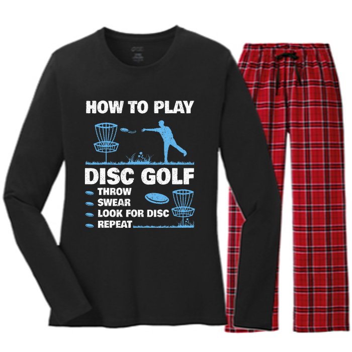 Best Disc Golf For  Disc Golf Tournament Player Women's Long Sleeve Flannel Pajama Set 