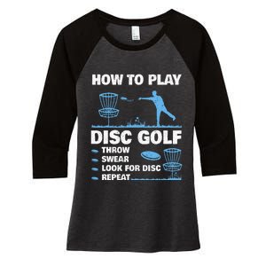 Best Disc Golf For  Disc Golf Tournament Player Women's Tri-Blend 3/4-Sleeve Raglan Shirt