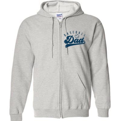 Baseball Dad Gifts Daddy Father's Day Full Zip Hoodie