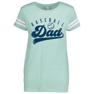 Baseball Dad Gifts Daddy Father's Day Enza Ladies Jersey Football T-Shirt