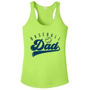 Baseball Dad Gifts Daddy Father's Day Ladies PosiCharge Competitor Racerback Tank