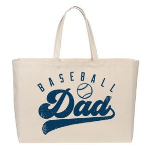 Baseball Dad Gifts Daddy Father's Day Cotton Canvas Jumbo Tote