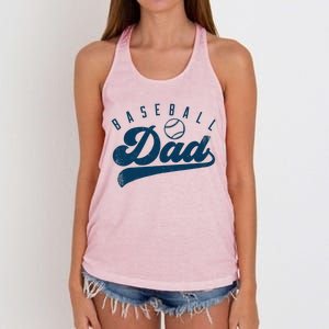 Baseball Dad Gifts Daddy Father's Day Women's Knotted Racerback Tank