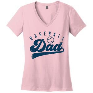 Baseball Dad Gifts Daddy Father's Day Women's V-Neck T-Shirt