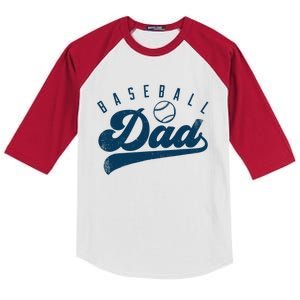 Baseball Dad Gifts Daddy Father's Day Kids Colorblock Raglan Jersey